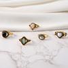 Rings, Vintage Fashion Opal Black Diamond Combination Set 5-Piece Ring Set