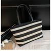 Premium Tote Bag Woven Large Capacity Shoulder Women's Bag Lazy Wind Lightweight Vacation Bag Shopping Bag