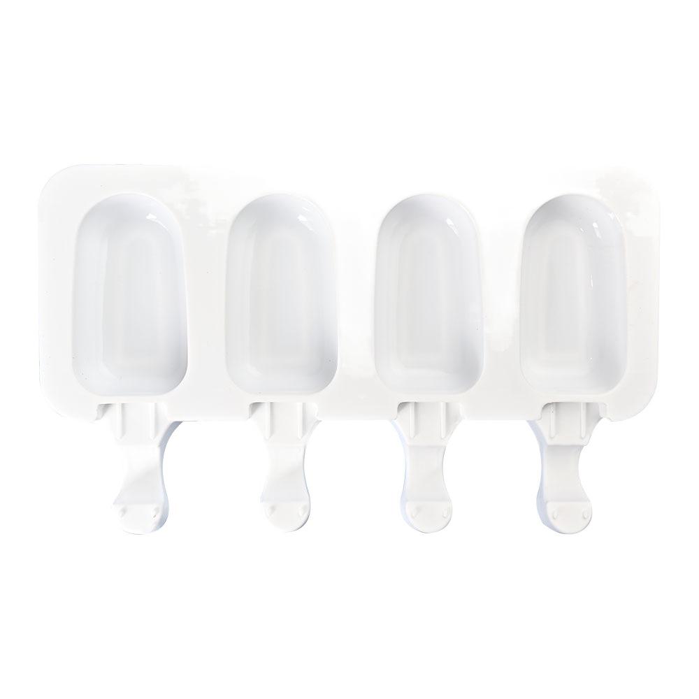 DIY 4-Cavity Oval Silicone Ice Cream & Popsicle Mold