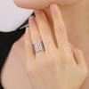 Lucktune Filigree Flower Rings Stainless Steel Women's Finger Rings Lucky Gold Flower of Life Jewelry Party Birthday Gifts