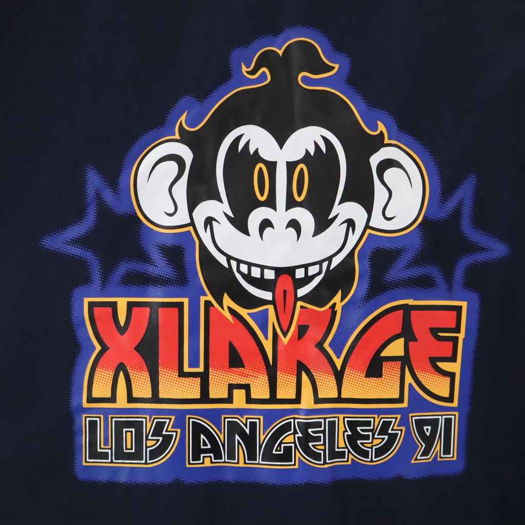 Xlarge Back Print Long Sleeve T-shirt M Navy Ron T Men's Used