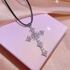 Cold Wind Cross Necklace Women'S Simple Pendant Tide Light Luxury Niche Design Clavicle Chain Jewelry