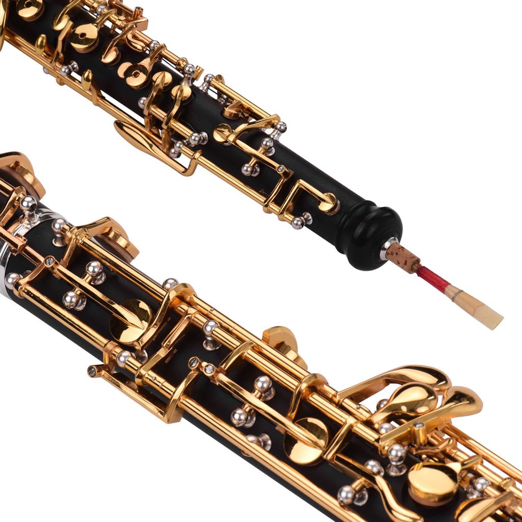 Professionelle Oboe C-Taste, halbautomatisches Holzblasinstrument mit Oboe, rein vergoldete Tasten