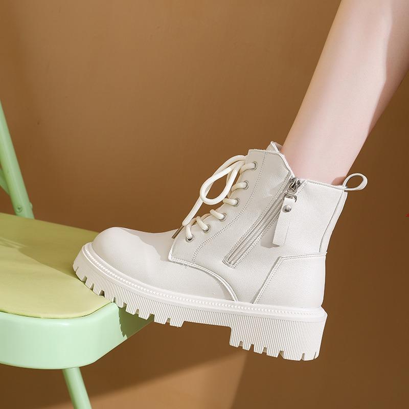 Martin Boots Winter New Fashion Low Tube Casual Velvet Girls Short Boots Women Flat Large Size