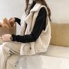 Lamb Woolen Vest Coats Women Winter Warm Tanks Plush Thick Waistcoats Sleeveless Jackets Casual Streetwear Outwear Tops