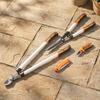 Garden Shears, Set of 4, Hedge Trimmer, Loppers, Pruners, Folding Saw, Aluminum Handle