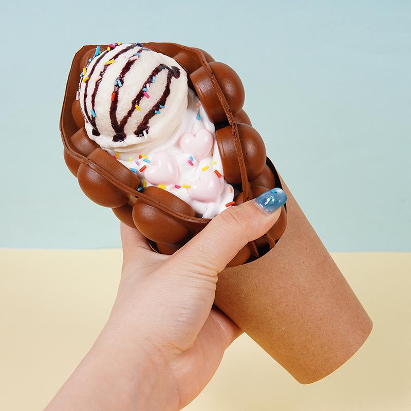 Espositore per Dolci alla Frutta con Waffle all'Uovo in Stile Hong Kong