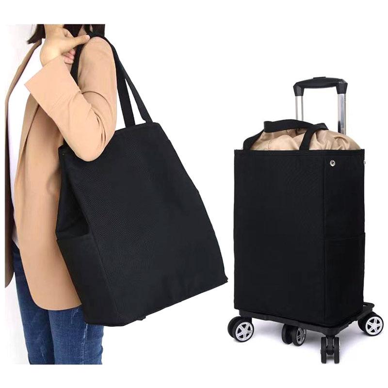 Lightweight Folding Insulated Shopping Cart for Groceries and Home