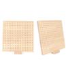 Crochet Blocking Board for Knitting Rubber Wood Crochet Square Blocking Mat with 20 Rod Pins 23.5cm