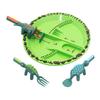 Car Bulldozer Excavator Shovel Plate Knife Fork Spoon Bpa Free Children Spoon Tableware Set Dinnerware Set Spoon