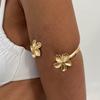 IngeSight.Z 2025 Trendy Starfish Open Cuff Bangles for Women Simple Flower Spiral Arm Bracelet Beach Vacation Jewelry Gift