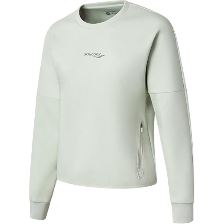

Saucony Solid Color Casual Sports Crew Neck Pullover Sweatshirt Women sweatshirt Medium-Gray SC1229016-2 S