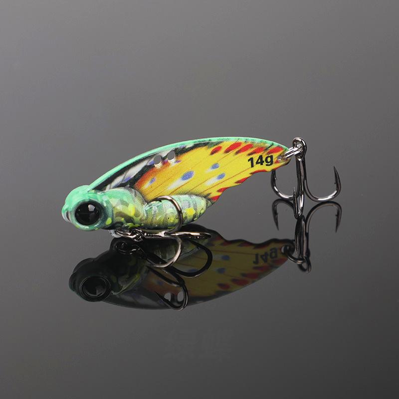8g/4.3cm 15g/5.5cm Vibration Spoon Bait Bass Fishing Lure Butterfly Metal Vib Bait Artificial Bait Cicada Lure Vib Bait