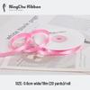 0.6cm Polka Dot Satin Ribbon for Gift Wrapping and DIY Crafts with Flower Bouquet Design