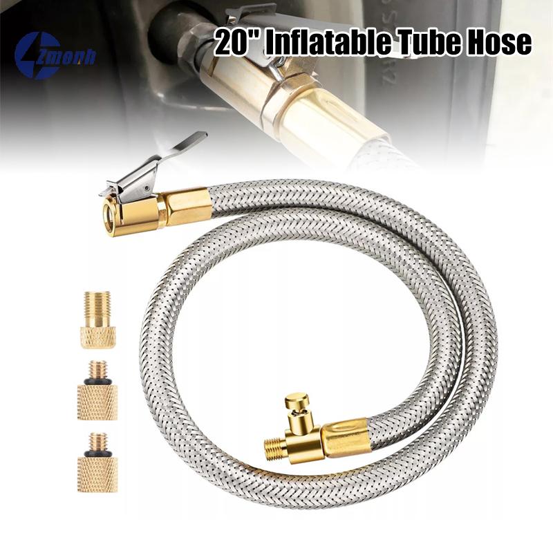 Inflatable Tube Hose Car Tire Air Inflator Hose Inflator Tube Connection Quick Inflation Chuck Locking Air Chuck for Motorcycle