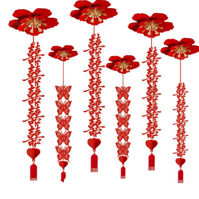 Wedding Ceiling & Bedroom Double Happiness Decorations Set