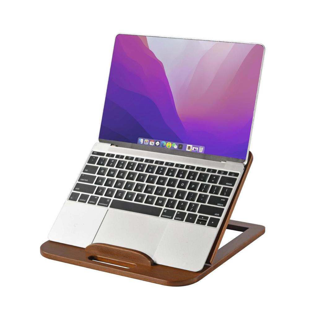 Adjustable Wooden Laptop and Tablet Stand