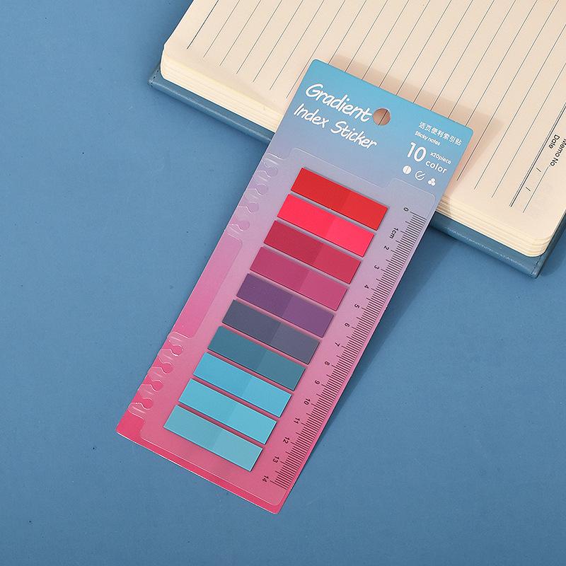 200 Sheets Creative Transparent PET Memo Pad Posted It Sticky Notes Planner Sticker Notepad School Supplies Students Stationery