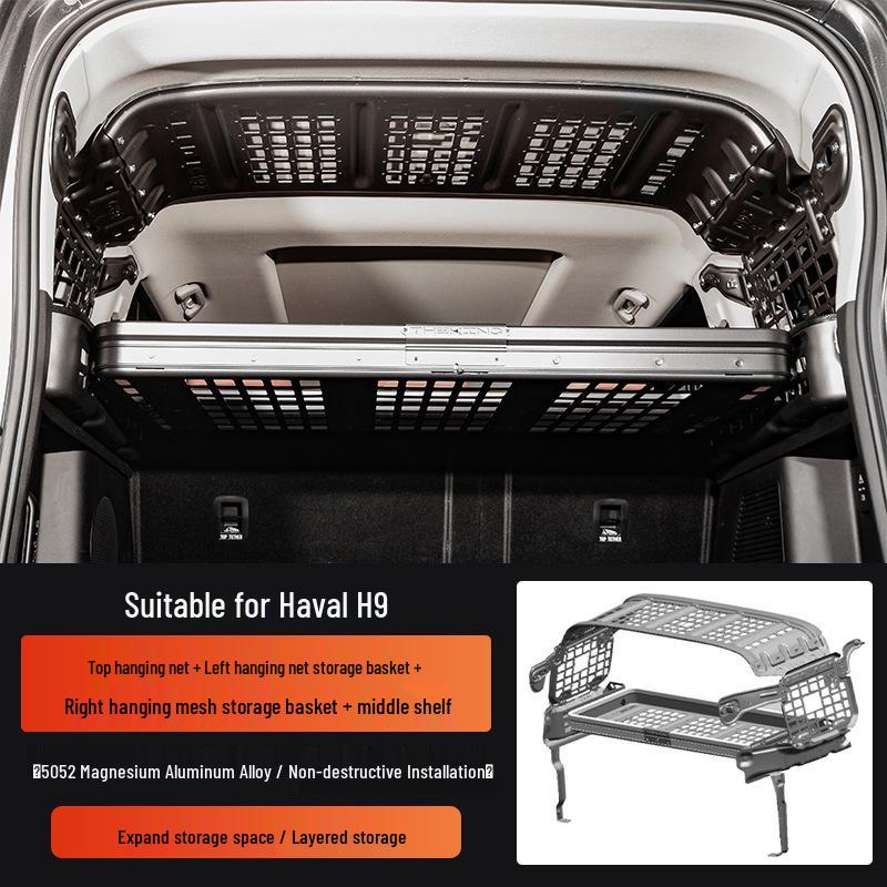 Haval H9 Gen 2 Trunk Mesh Flip-up Magnesium-Aluminum Storage Rack