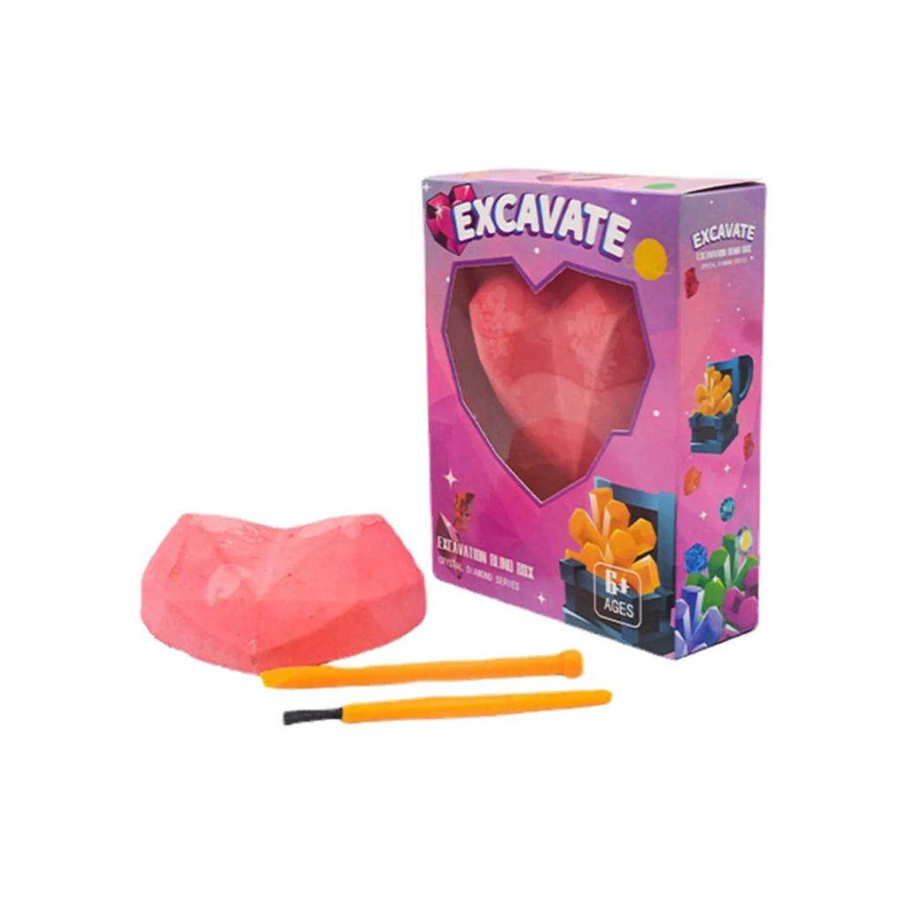 Arts And Crafts for Kids 4-6 Bulk Love Digging Kit For Kids Gemstone Digs Kit Gem Mining Tool Excavate Gemstones Including STEM