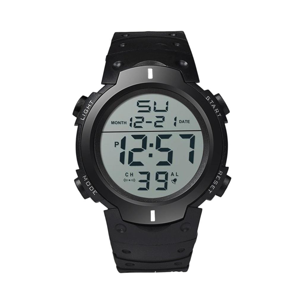 Herren Digitale Sportuhr Elektronische Uhr Mit Leuchtendem Display, Laufzeitmesser, Wecker, Robuste Fitnessuhr Für Outdoor-Aktivitäten