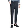 Men’s High-End Naples High-Waisted Suit Trousers: Versatile, Fashionable, British-Style Business Casual, Handsome Straight Fit.