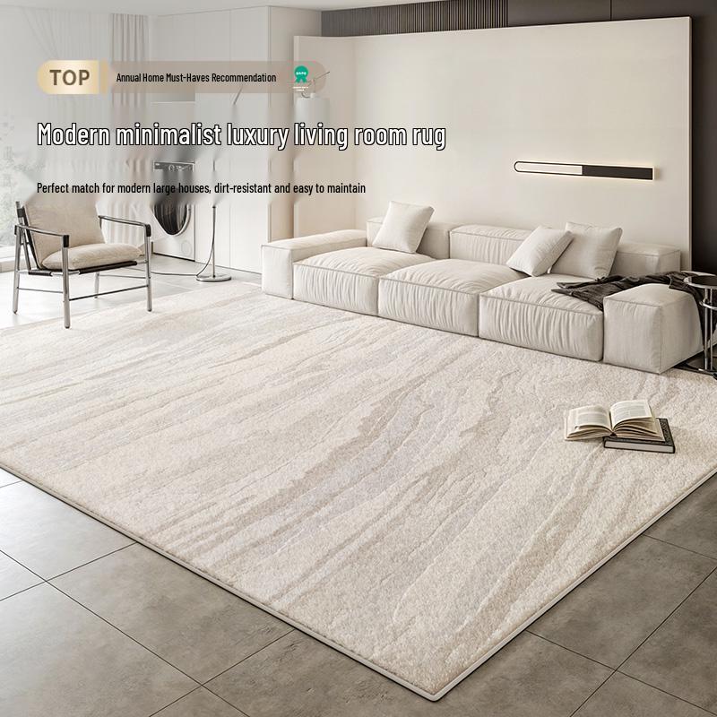 Luxury Cream Large Area Sofa Carpet for Living Room & Bedroom Custom Size - Contact Us