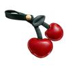 Elegant PU Leather Cherry Bag Pendant Fruit Shape Key Ring Fashionable Handbag Charm Accessories for Women Girls