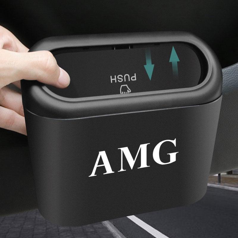 Car Trash Can Storage Box Vehicle Multifunctional Garbage Dust Case For Mercedes Benz AMG GLE GLS GLC CLA GLB ML C500 C200 C300 W204 W206 W205 W203