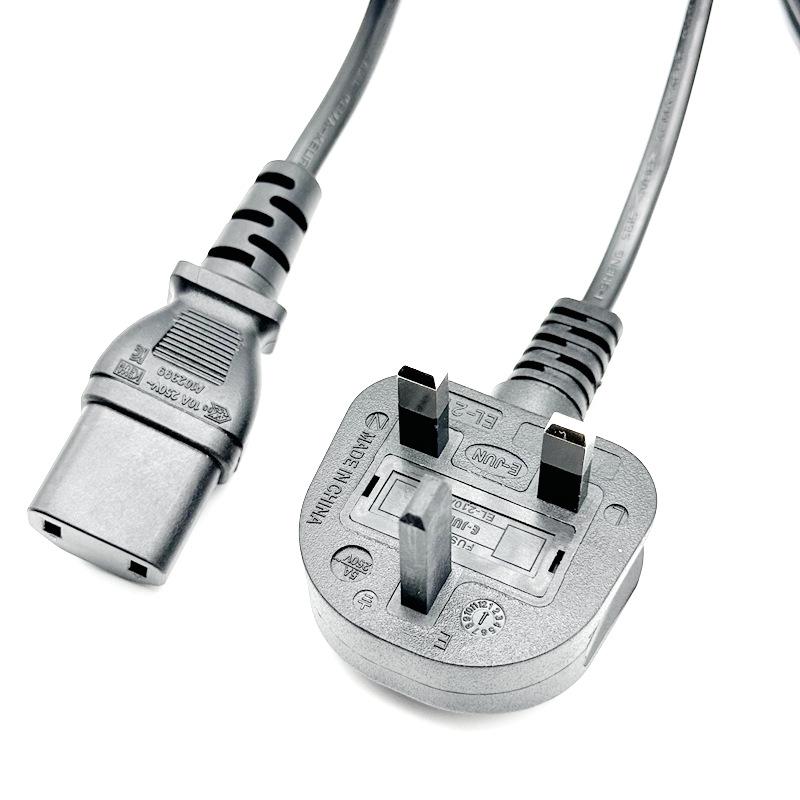 C17 Two-Hole Figure-8 Power Cord for Xbox, PS, Handheld Consoles, Speakers, and Coffee Machines.