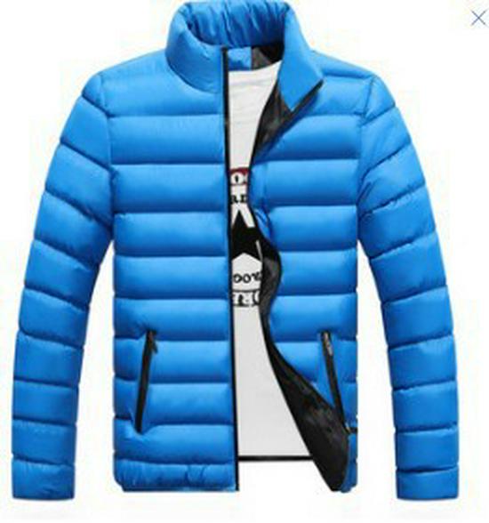 Geacă Militară Groasă cu Pene pentru Bărbați, Guler Înalt, Căldură de Iarnă