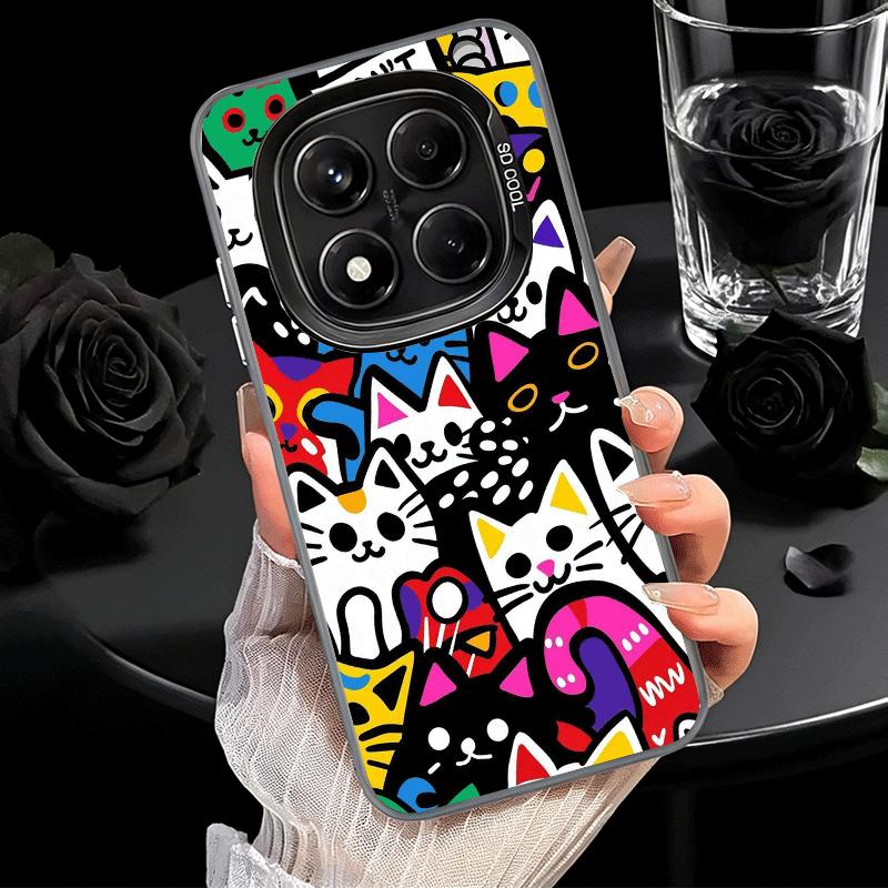 Cartoon Cute Cats Theme Shockproof Phone Case for Xiaomi Redmi Note 15 14 13 12 Pro Plus 11 11S 11T 5G Cover Anti Fall Fundas