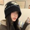 Autumn And Winter Ear Protection Warm Fisherman Hat Women'S All-Match Bucket Hat Thick Cold-Proof Knitted Wool Hat
