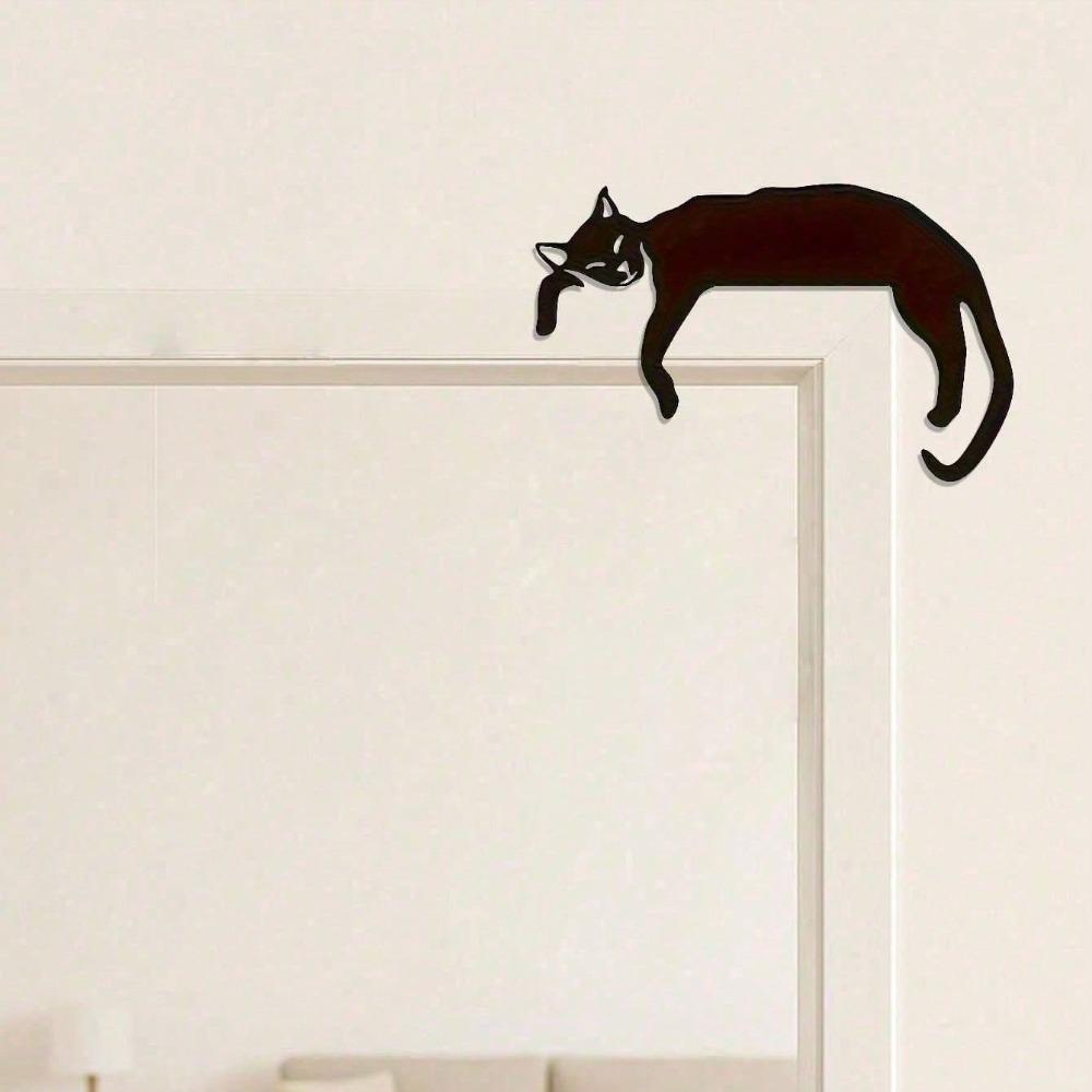 Black Cat Wall Art Gothic Decor Halloween Christmas Gift for Cat Lovers