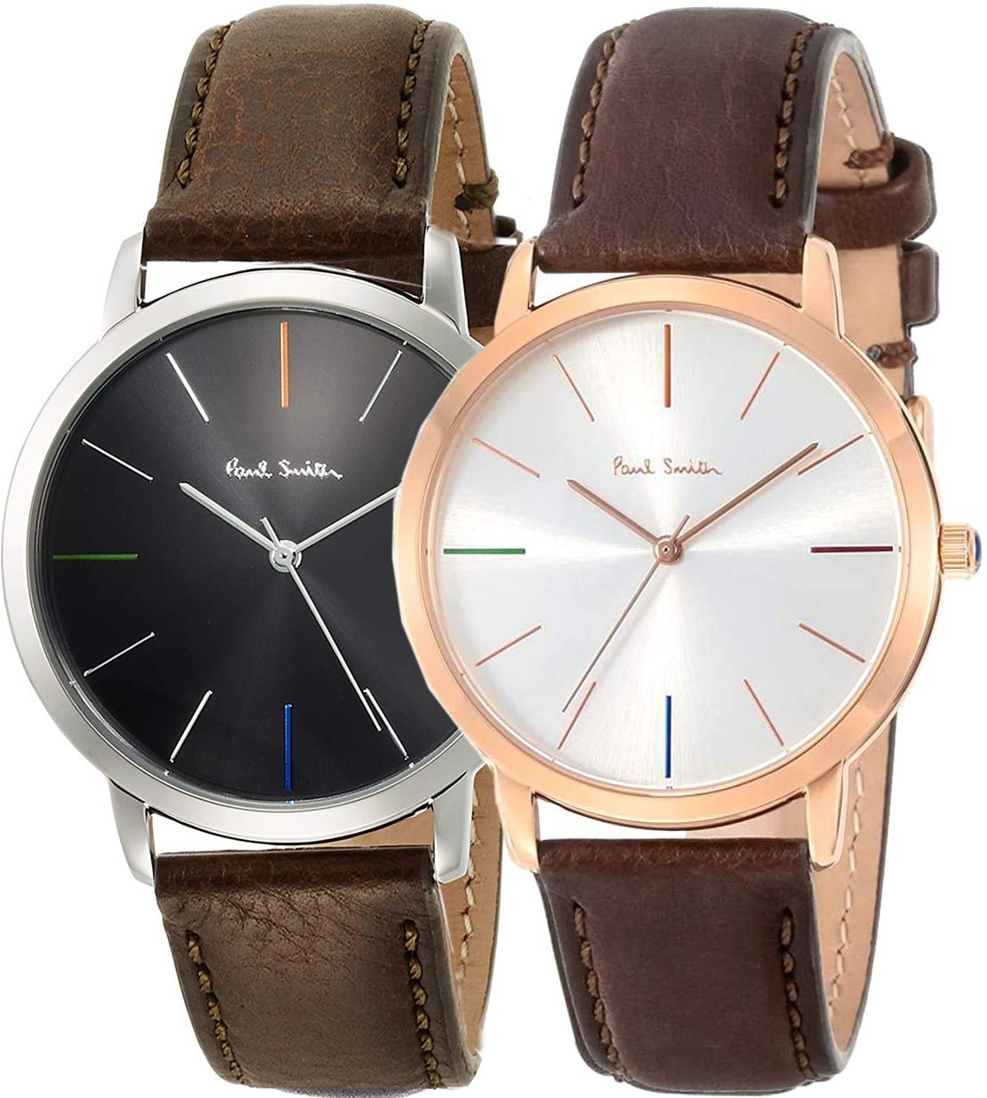 

Pair set of 2 Paul Smith watches business fashion casual black x PG [Paul Smith] (SV white) [item]