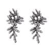 Fashion Trend Niche Alloy Full Diamond Coral Earrings Temperament Advanced Simple Versatile Women's Earrings