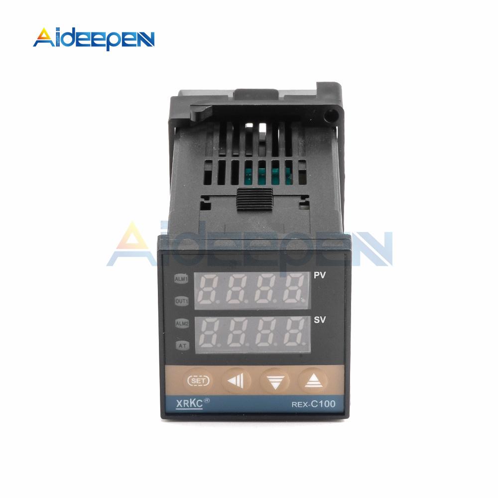 Digital PID Temperature Controller REX-C100 REX C100 Thermostat + 40DA SSR Relay+ K Thermocouple 1m 2M Probe RKC