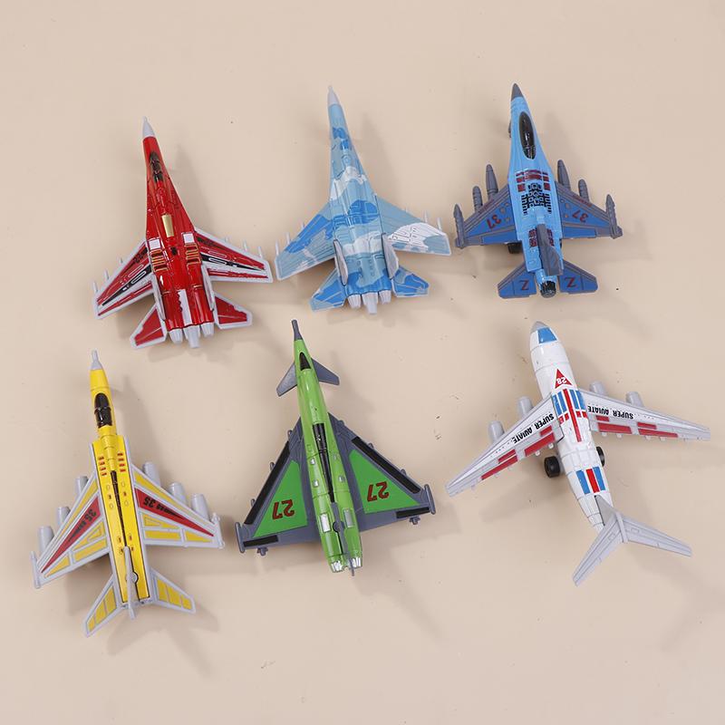 Fighter Model 6Pcs Aircrafts Set Mini Alloy Military Airplane Toys Collection Warplane Decorations For Kids Boys Gift