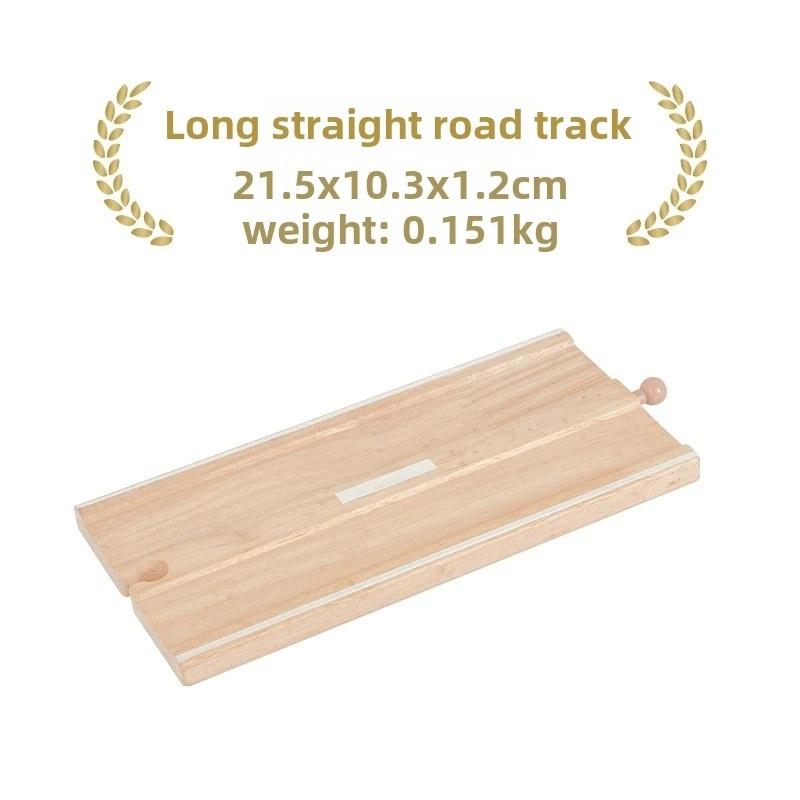 Wooden Train Tracks Beech Wood Road Bridge Railway Accessories Fit for Brand Wooden Tracks Toys for Children Birthday Gifts