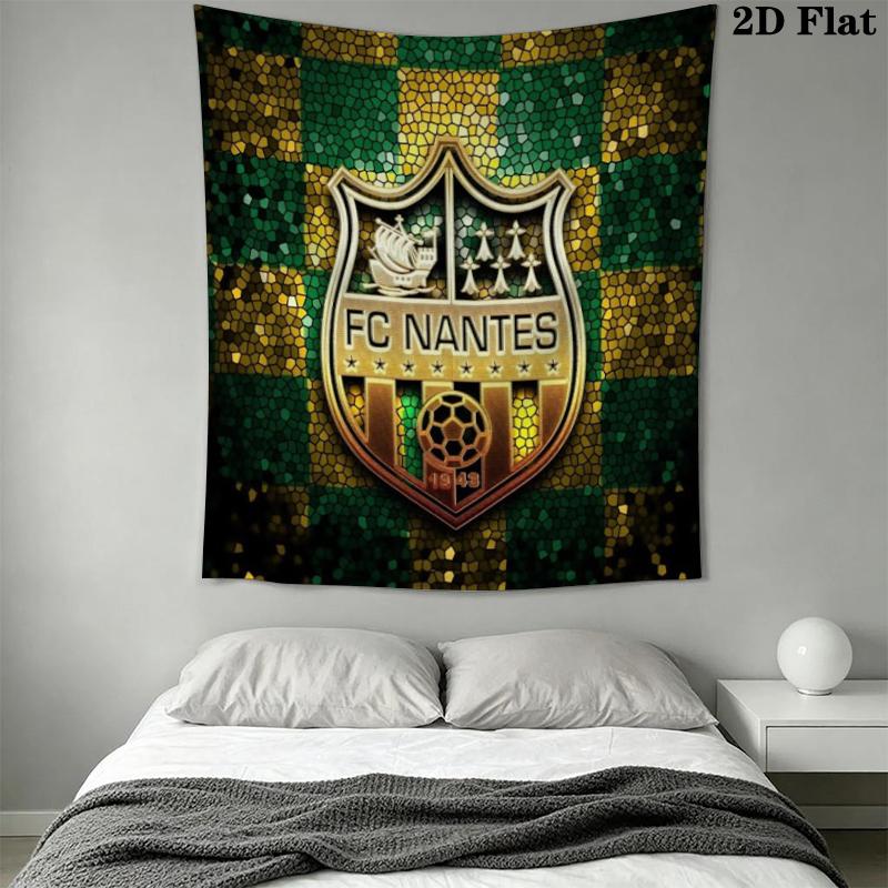 FC Nantes Wall Tapestry Aesthetic Wall Hanging Printed Fabric Blanket Decorative Tapestries for Bedroom Living Room Home Decor