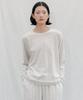 STEP AROUND Loose Fit Cotton Long Sleeve Tee_Oatmeal