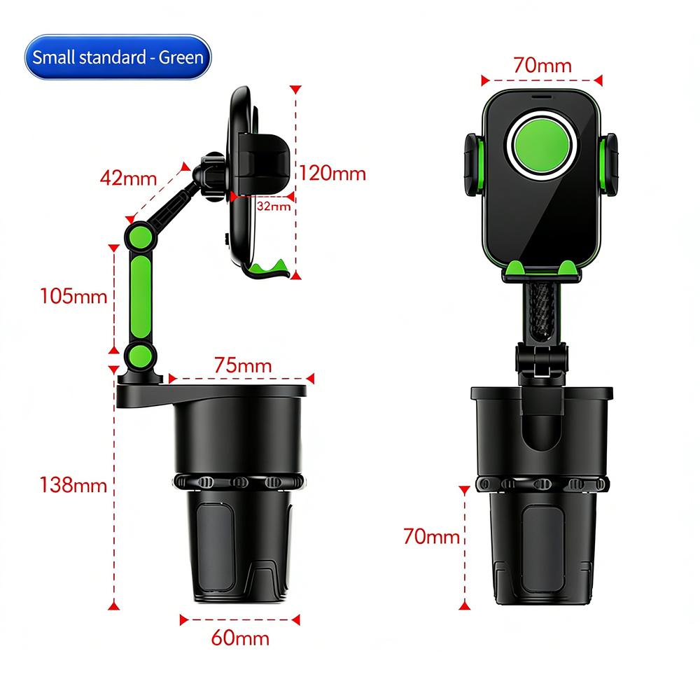 360-degree Rotating Car Cup Holder and 2 In 1 Multifunctional Mobile Phone Mount for Drink Holder and Coffee Cup Holder