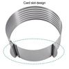 6-8 Lnch/9-12 Lnch Cake Slicer 7 Layer Food Grade Easy To Clean Cut Evenly Stainless Steel Adjustable Round Cake Cutter Ring Kitchen Gadget