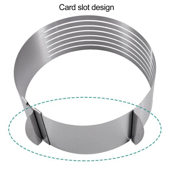6-8 Lnch/9-12 Lnch Cake Slicer 7 Layer Food Grade Easy To Clean Cut Evenly Stainless Steel Adjustable Round Cake Cutter Ring Kitchen Gadget