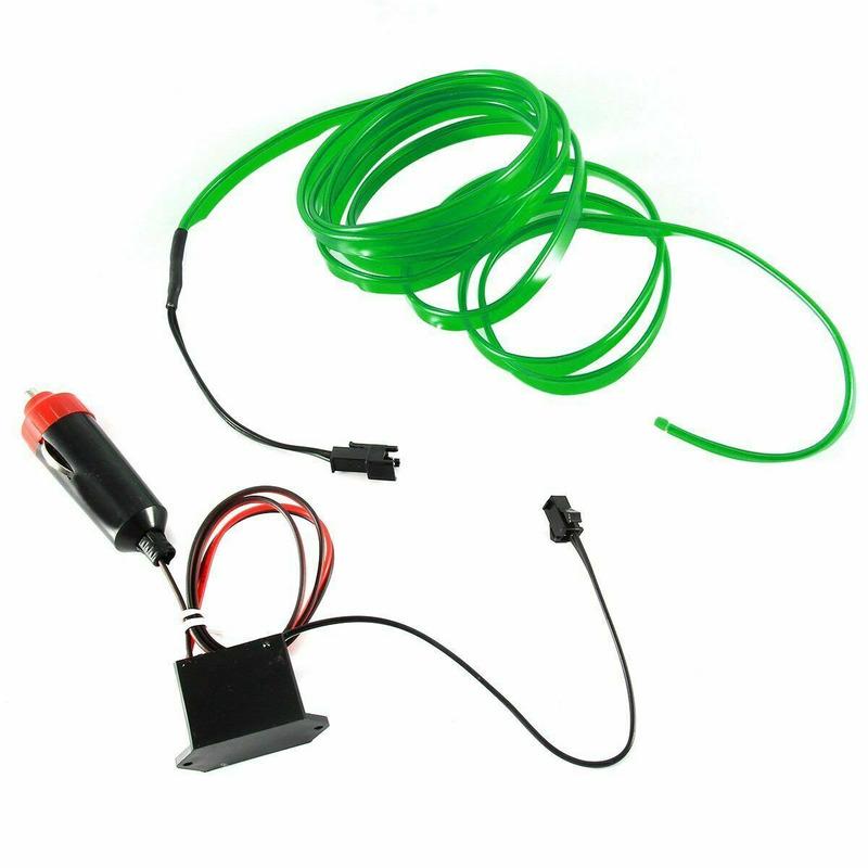 1Pc Universal 2M 12V LED Car Panel Decor Atmosphere Lights Wire Strip Lamp Light Car Lights Decoration Car Interior Accessories