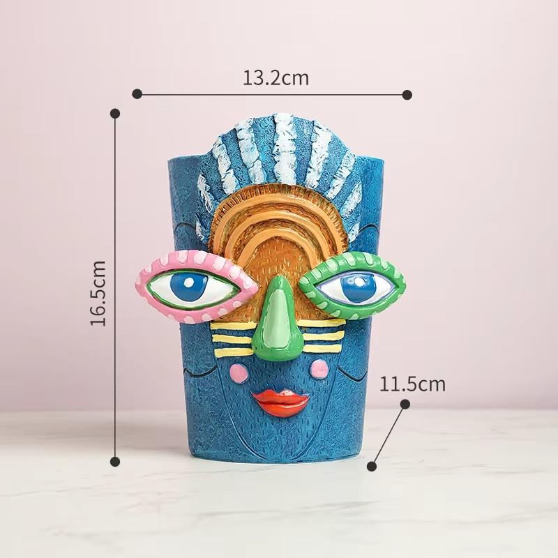 

Resin Face Planter Artistic Human Head Flower Pot Unique Indoor/Outdoor Plant Container Decor Garden Sculpture Home Decor Gift