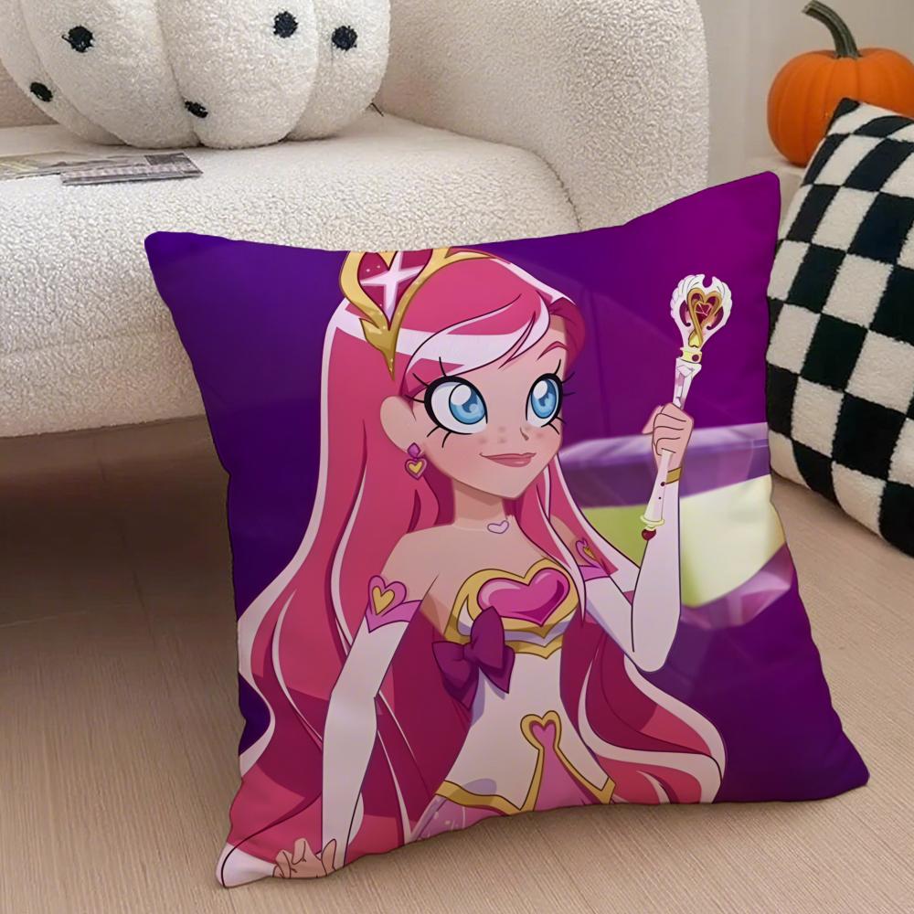 Magical Musical French Anime LLoliRock Cushion Cover Throw Pillow Cover Hidden Button Durable Polyester Chair Cushion