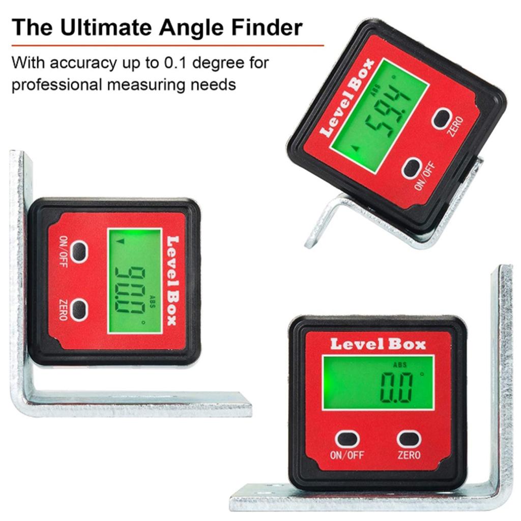 Digital Level LCD Inclinometer Protractor Portable Angle Finder Gauge with Magnet