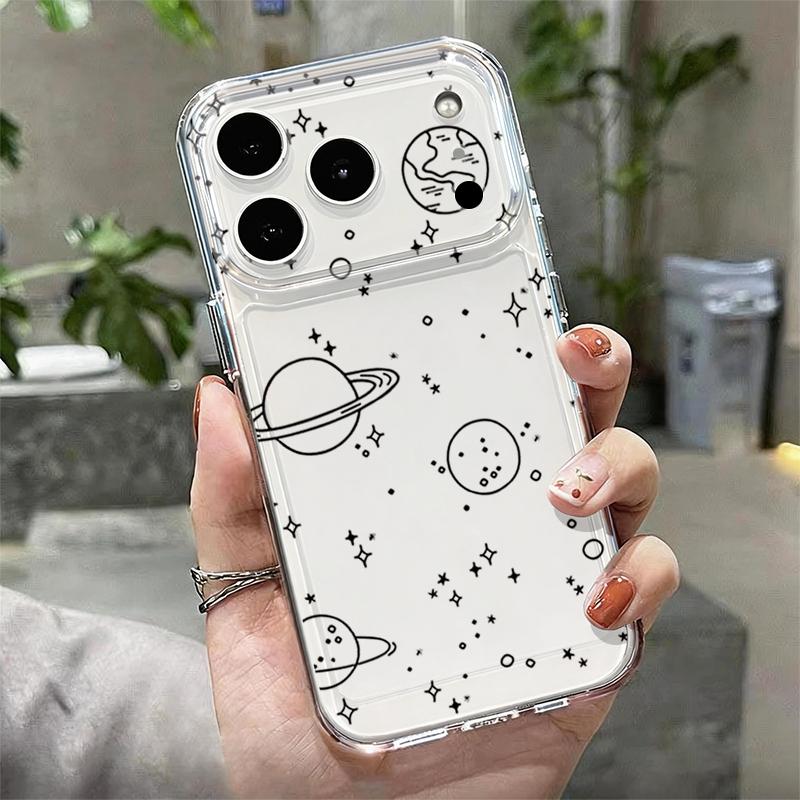 Modern Colorful Stars Pattern Case For iPhone 17 Pro Max Coque iPhone 16 15 14 13 Pro Max 11 Clear TPU Silicone Soft Cover