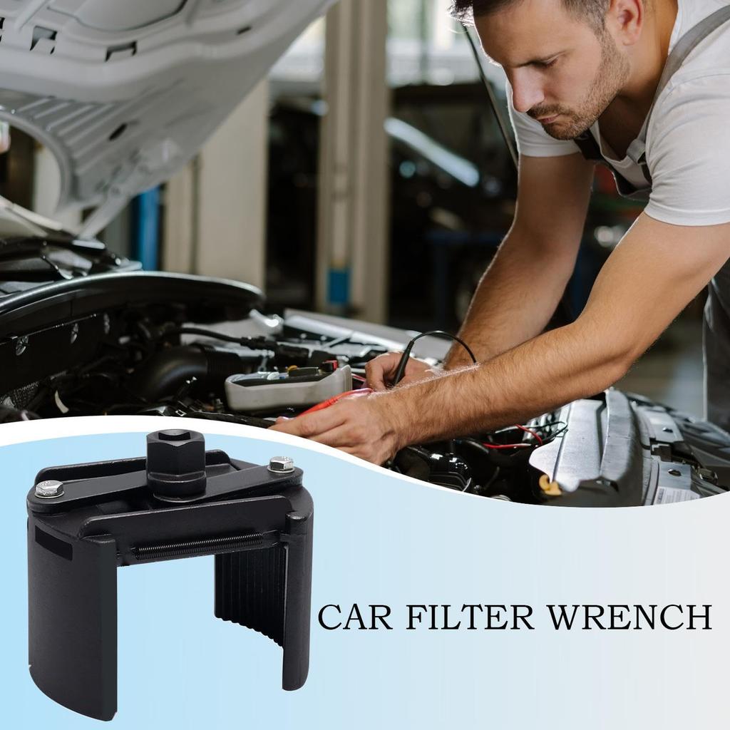 Huxibai Filter Wrench, Filter Removal Tool, Durable Stable Metal Separator Engine Replacement for Car, Truck, Car, Home